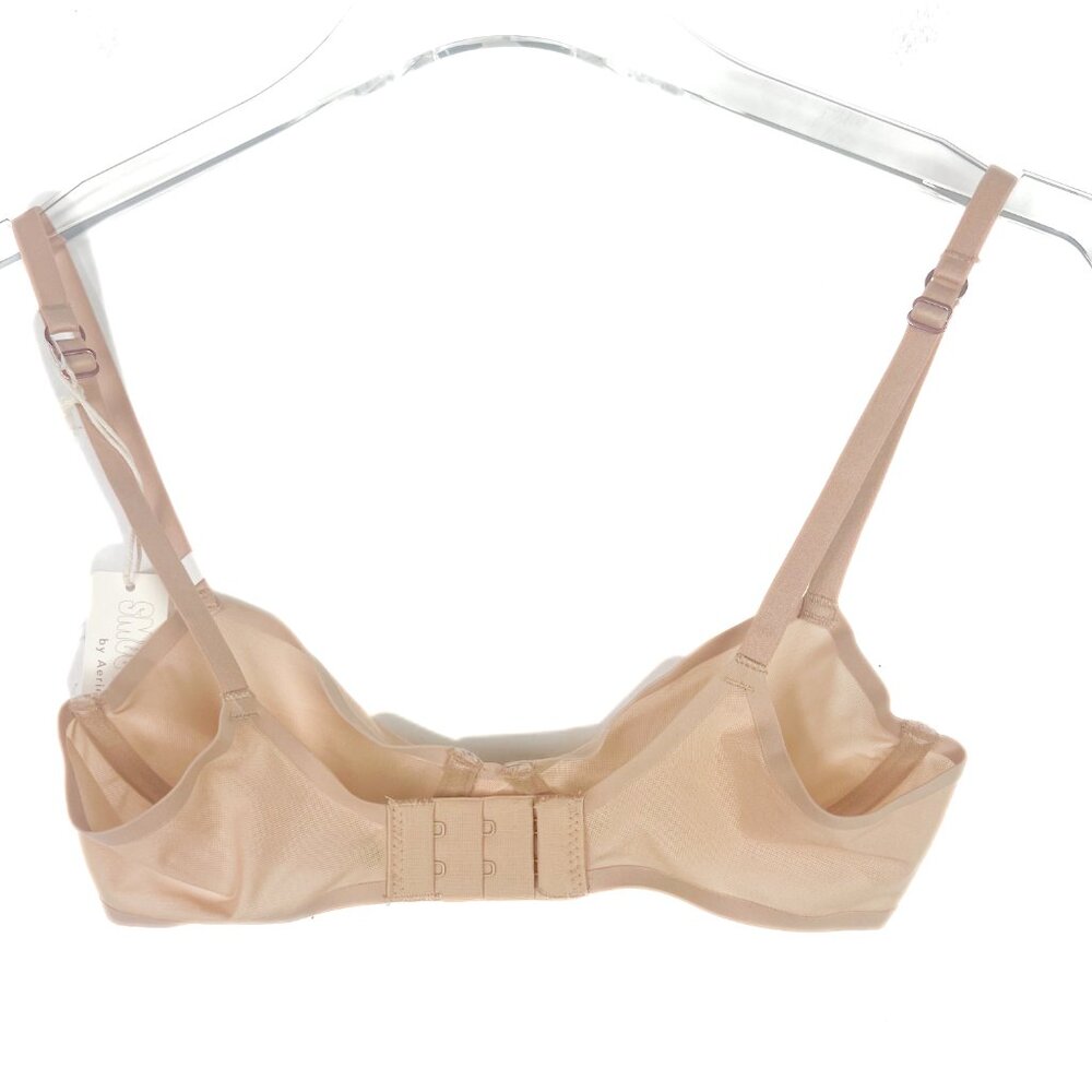 NWT Aerie SMOOTHEZ Mesh Unlined Balconette Bra Underwire Nude Size 32B NEW - Picture 5 of 7